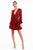 Terani Couture - 1822C7055 Crystal Accented Kimono Style Dress Special Occasion Dress 0 / Dark Red