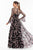 Terani Couture - 1822E7251 Floral Embroidered V-neck A-line Dress Special Occasion Dress