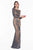 Terani Couture - 1822E7292 Metallic Lace Embroidered Sheath Dress Special Occasion Dress