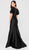 Terani Couture - 1911E9618 V-Neck Puffed Short Sleeves Mermaid Gown Special Occasion Dress