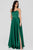 Terani Couture - 1911P8178 Strappy Open Back Matte Satin Gown Special Occasion Dress 0 / Emerald