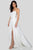 Terani Couture - 1911P8178 Strappy Open Back Matte Satin Gown Special Occasion Dress 0 / White