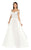 Terani Couture - 1911P8543 Bead Embellished Off-Shoulder Dress Prom Dresses 0 / Ivory Nude