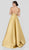 Terani Couture - 1912E9202 One Shoulder Dazzling Fern Accent Gown Evening Dresses