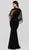 Terani Couture - 1912M9350 Floral Applique Plunging Neck Trumpet Dress Special Occasion Dress