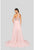 Terani Couture - 1913P8298 Sheer High Halter Evening Dress Prom Dresses