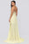 Terani Couture - 1913P8314 Beaded Lace Deep Halter Vneck Chiffon Dress Prom Dresses