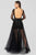 Terani Couture - 1915P8344 Plunging V-Neck Long Sleeves Dress Special Occasion Dress