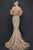 Terani Couture - 1921E0136 Feather Off Shoulder Mermaid Evening Gown Evening Dresses
