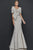 Terani Couture - 1921M0726 Embroidered Wrap Detailed Trumpet Dress Mother of the Bride Dresses 0 / Champagne