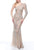 Terani Couture - 1922GL0659 Embellished Asymmetric Long Sheath Dress Evening Dresses