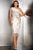 Terani Couture - 2011C2003 Knee Length Ruffled One Shoulder Dress Cocktail Dresses 0 / Ivory Silver