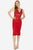 Terani Couture - 2011C2005 Embellished Plunging V-neck Sheath Dress Cocktail Dresses 0 / Red