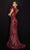 Terani Couture - 2011E2060 Appliqued Plunging V-Neck Dress Evening Dresses