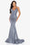 Terani Couture - 2011P1032 Embellished V-neck Trumpet Dress Prom Dresses 00 / Blue