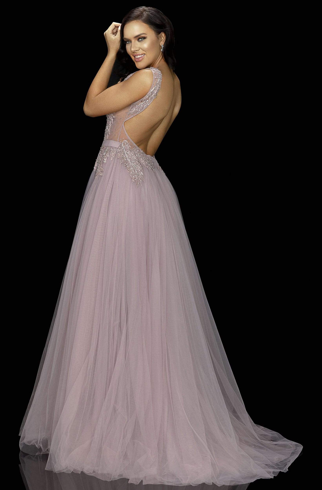 Pastel Creme Evening Dress main image 1