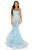 Terani Couture - 2011P1143 Bedazzled Halter Neck Trumpet Dress Prom Dresses 00 / Tiffany