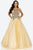 Terani Couture - 2011P1149 Beaded Illusion Lattice Tulle Ballgown Prom Dresses 00 / Butter