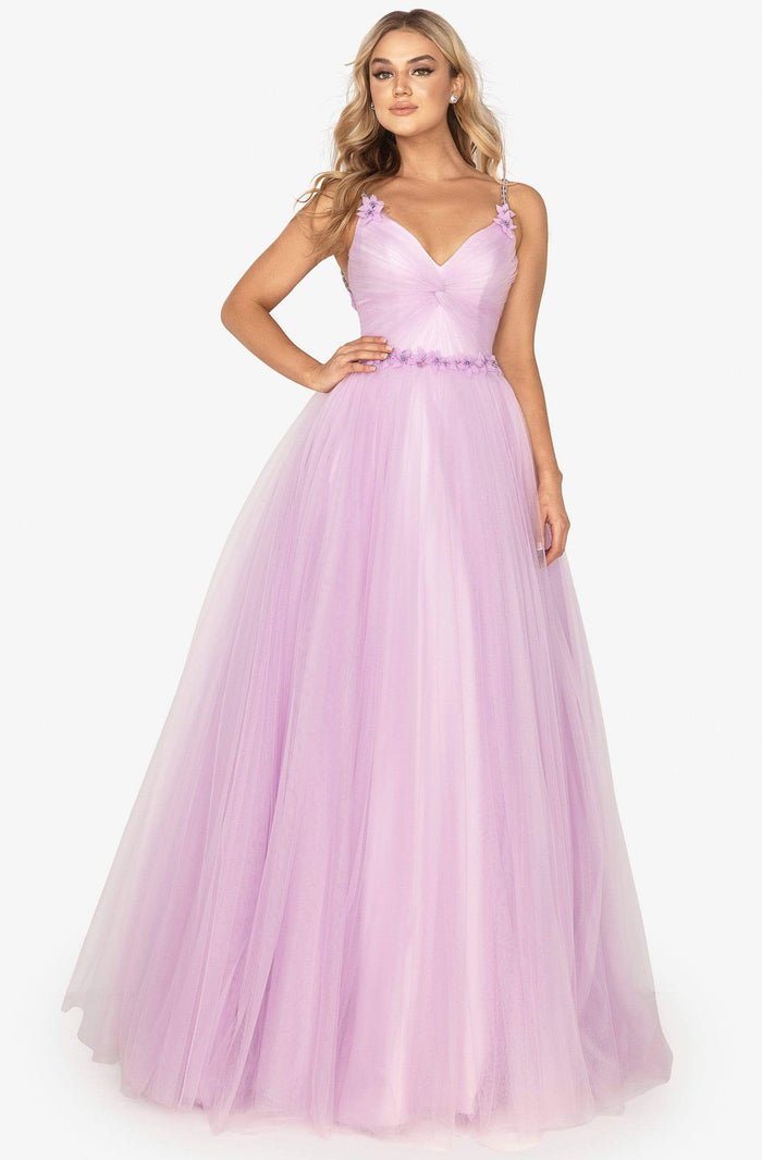 Terani Couture - 2011P1232 Sweetheart Floral Ballgown Prom Dresses 00 / Lilac