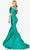 Terani Couture - 2012E2279 Bow Accented Mermaid Dress With Train Evening Dresses