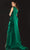 Terani Couture - 2021E2839 One Shoulder Ruffled High Slit Gown Evening Dresses