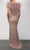 Terani Couture - 2027GL3248 Lattice Beaded Hight Slit Gown Evening Dresses