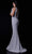 Terani Couture - 2111E4752 3D Floral Illusion Cowl Back Trumpet Gown Special Occasion Dress