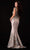 Terani Couture - 2111M5302 Floral Embroidered Trumpet Dress with Slit Mother of the Bride Dresses