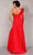 Terani Couture 2214E0164 - Puff Long Sleeve Ornate Evening Dress in Red