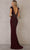 Terani Couture - 2215P0036 V-Neck Beaded Sheath Gown Prom Dresses