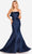 Terani Couture 231E0308 - 3D Embellished Strapless Evening Dress Special Occasion Dress 00 / Navy