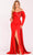 Terani Couture 231E0614 - Sweetheart Ruche Satin Evening Gown Special Occasion Dress 0 / Red