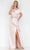 Terani Couture 231M0471 - Cold Shoulder High Neck Long Gown Special Occasion Dress 00 / Blush