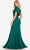 Terani Couture 231M0473 - Pleated Asymmetrical Neckline Mermaid Long Gown Special Occasion Dress