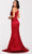Terani Couture 231P0047 - Asymmetrical Neck Satin Prom Dress Special Occasion Dress