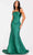 Terani Couture 231P0104 - Strapless Folded Neckline Prom Gown Special Occasion Dress 00 / Emerald