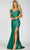 Terani Couture 231P0180 - Strapless Ruched Evening Gown Special Occasion Dress 00 / Emerald