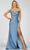 Terani Couture 231P0180 - Strapless Ruched Evening Gown Special Occasion Dress 00 / Slate