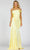 Terani Couture 231P0541 - One Shoulder Satin Prom Gown Special Occasion Dress 00 / Lemon