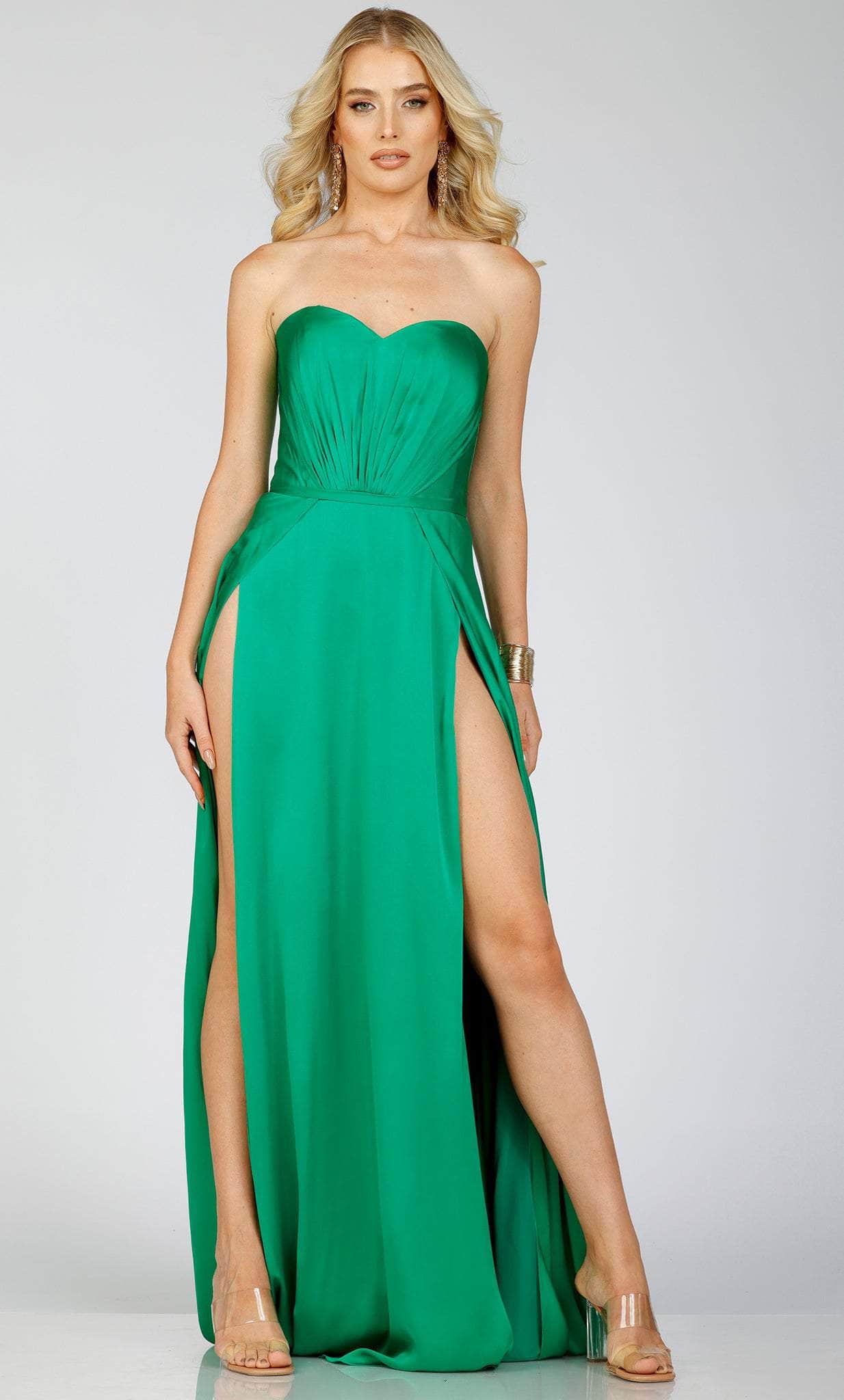 Terani Couture 231P0592 Strapless Double Leg Slit Dress Couture Candy terani-couture-231p0592-strapless-double-leg-slit-dress-couture-candy