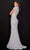 Terani Couture - Cap Sleeve Surplice Collar Appliqued Gown 2011M2135 - 1 pc Blush In Size 10 Available CCSALE 10 / Blush