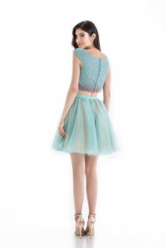 Terani Couture - Charming Beaded Two-piece Scoop Neck Short A-line Dress 1521H0100A