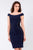 Terani Couture - Dashing Bandage Off-Shoulder Dress 1523C0322 Special Occasion Dress 00 / Navy Blue