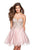 Terani Couture - DL160 Embellished Plunging Sweetheart Cocktail Dress Special Occasion Dress 0 / Pink