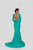 Terani Couture - Long Sleeve Open Back Satin Mermaid Gown 1912P8281 CCSALE
