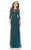 Terani Couture - Quarter Sleeve Shimmering Long Gown 1623M1860 Special Occasion Dress 00 / Hunter Green