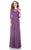 Terani Couture - Quarter Sleeve Shimmering Long Gown 1623M1860 Special Occasion Dress 00 / Lilac