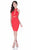 Terani Couture - Sexy Illusion Halter Neck Short Dress 1621H1056 Special Occasion Dress 00 / Red