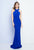 Terani Couture Sleeveless Crisscross Gown 1721E4042 CCSALE 6 / Cobalt
