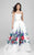 Terani Couture - Two-Piece Floral Pleated A-Line Gown 1711P2703 Special Occasion Dress 00 / Ivory Multi